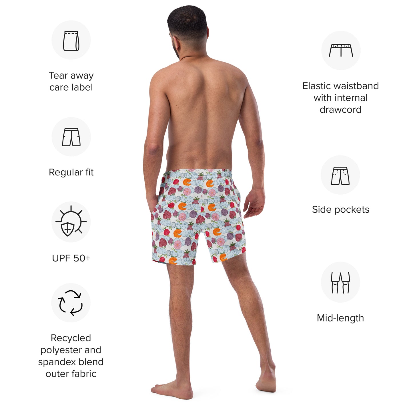 Gym to Swim Athletic Shorts - Fruit Salad