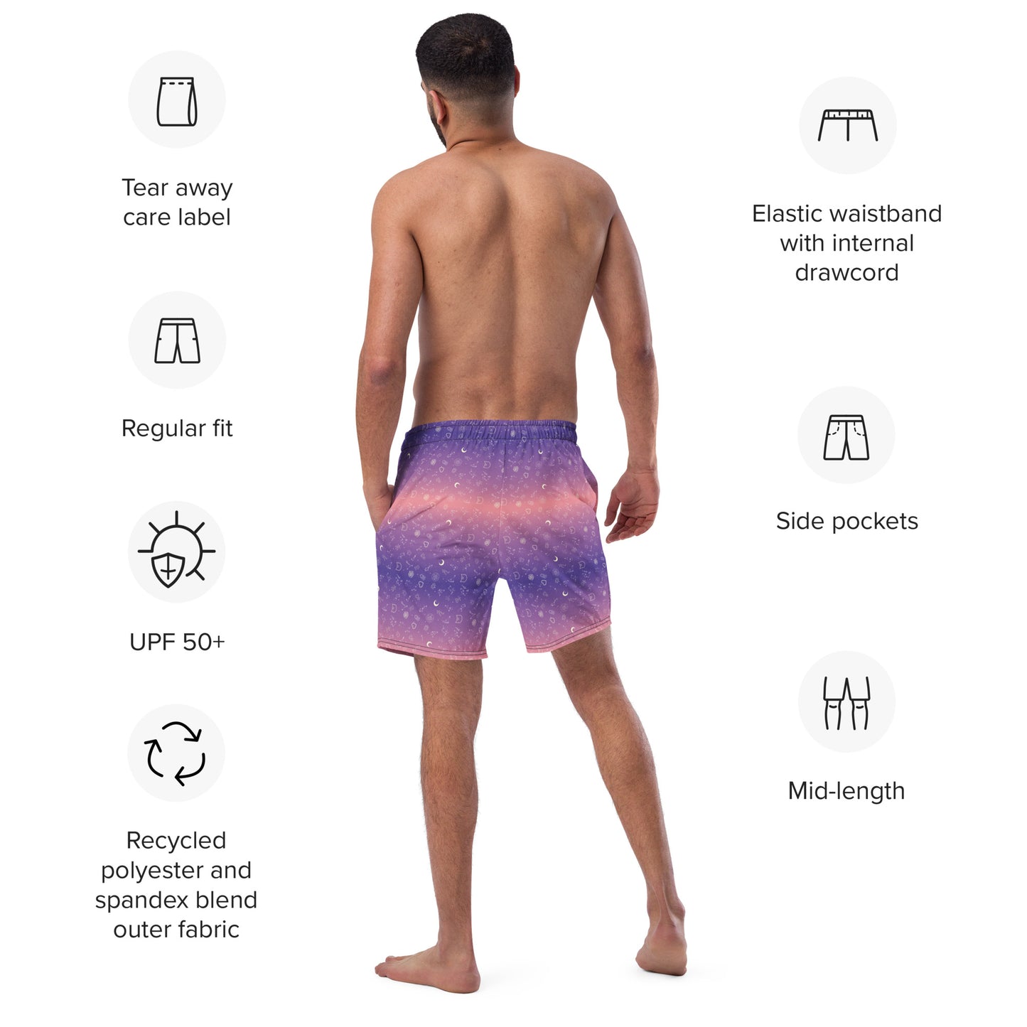 Gym to Swim Athletic Shorts - Senshi Skies