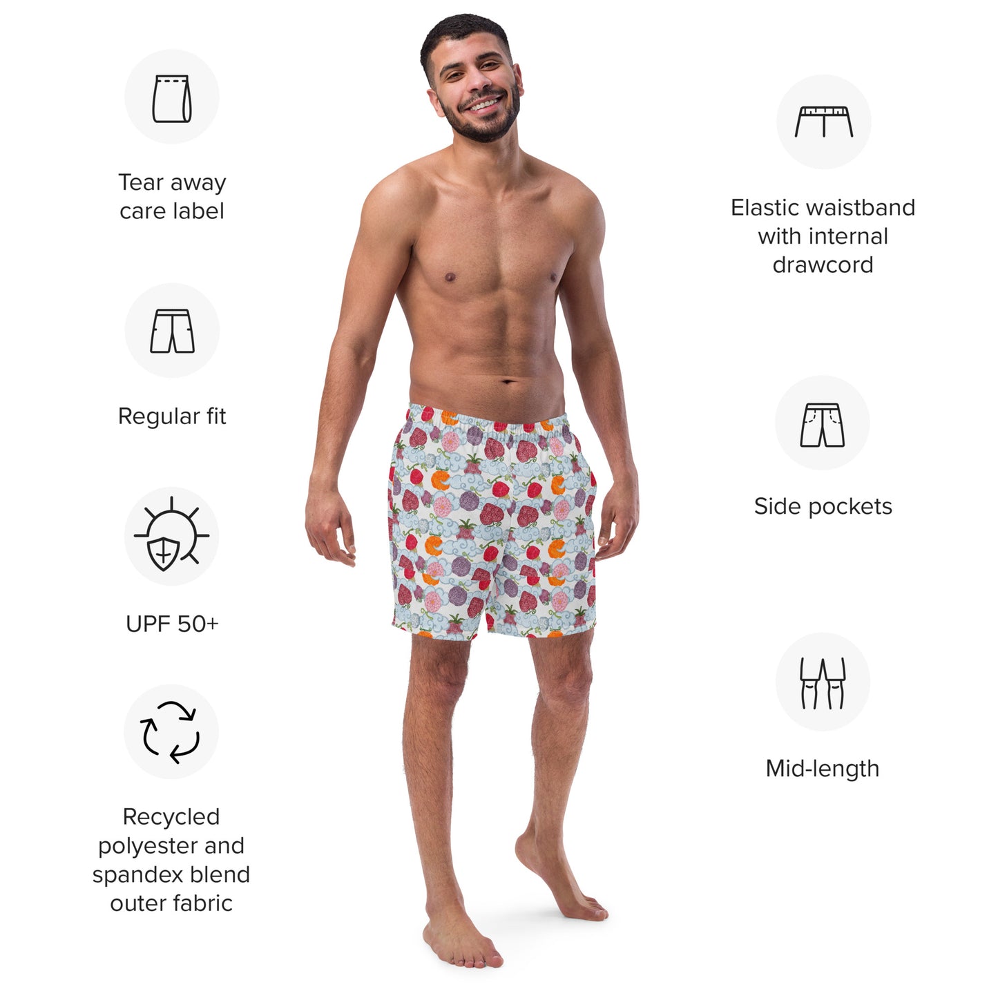 Gym to Swim Athletic Shorts - Fruit Salad