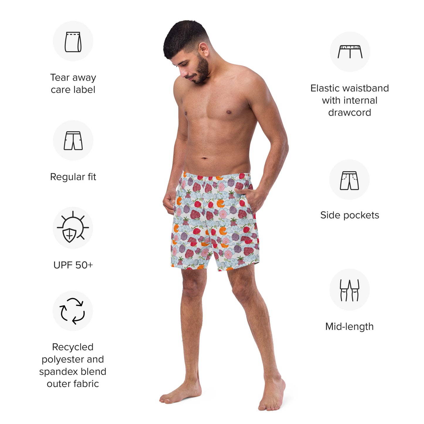 Gym to Swim Athletic Shorts - Fruit Salad
