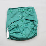 A modern cloth diaper with a fandom-inspired design. Vibrant and detailed, color inspired by Legend of Zelda, Link Green