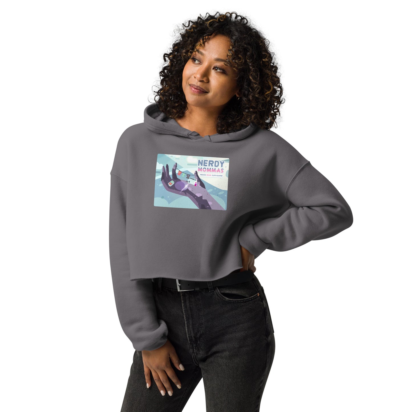 Reduce,Reuse,ClothDiaperCrop Hoodie