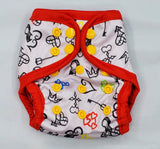 newborn cloth diaper cover featuring artwork inspired by kingdom hearts