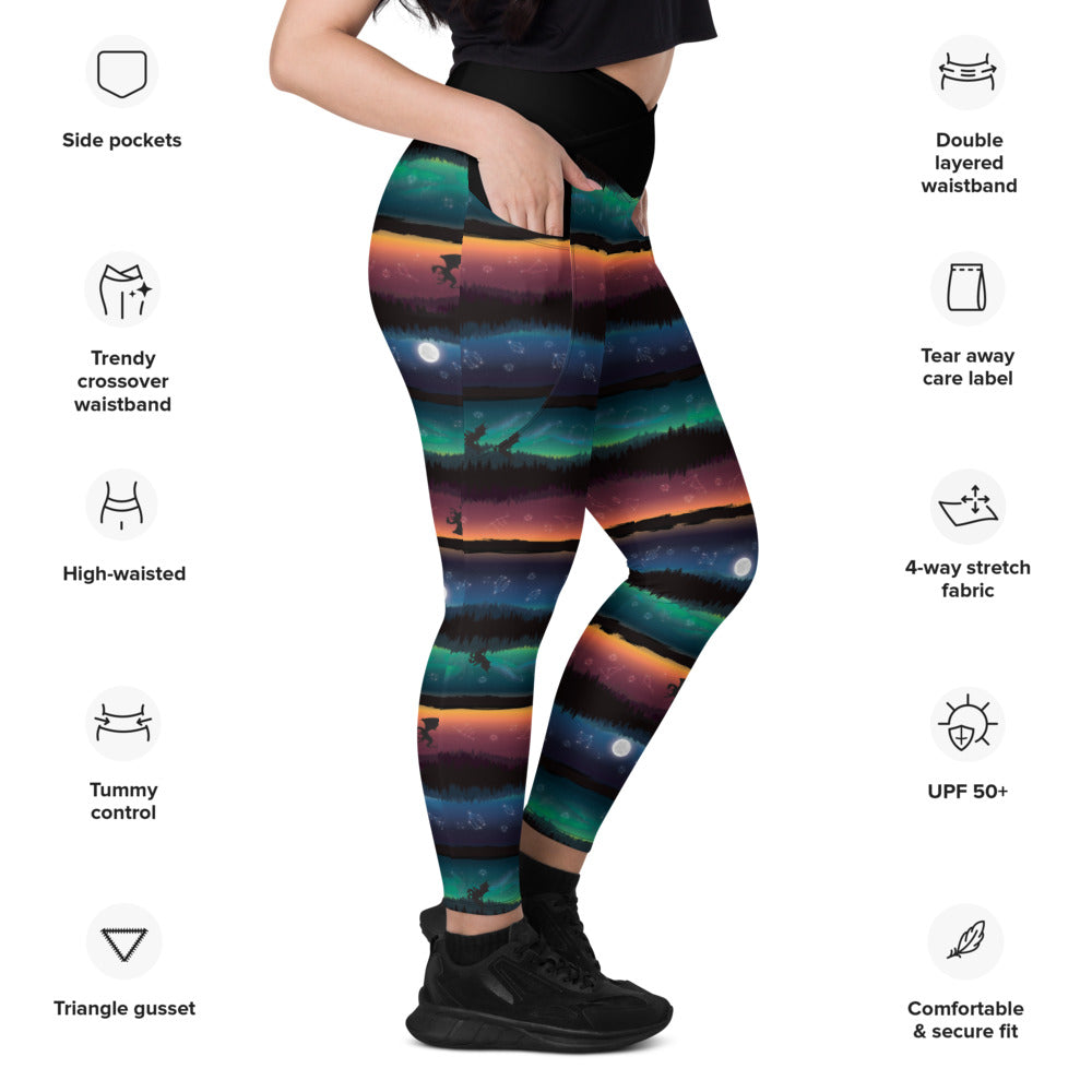 Lolligagger Crossover leggings with pockets