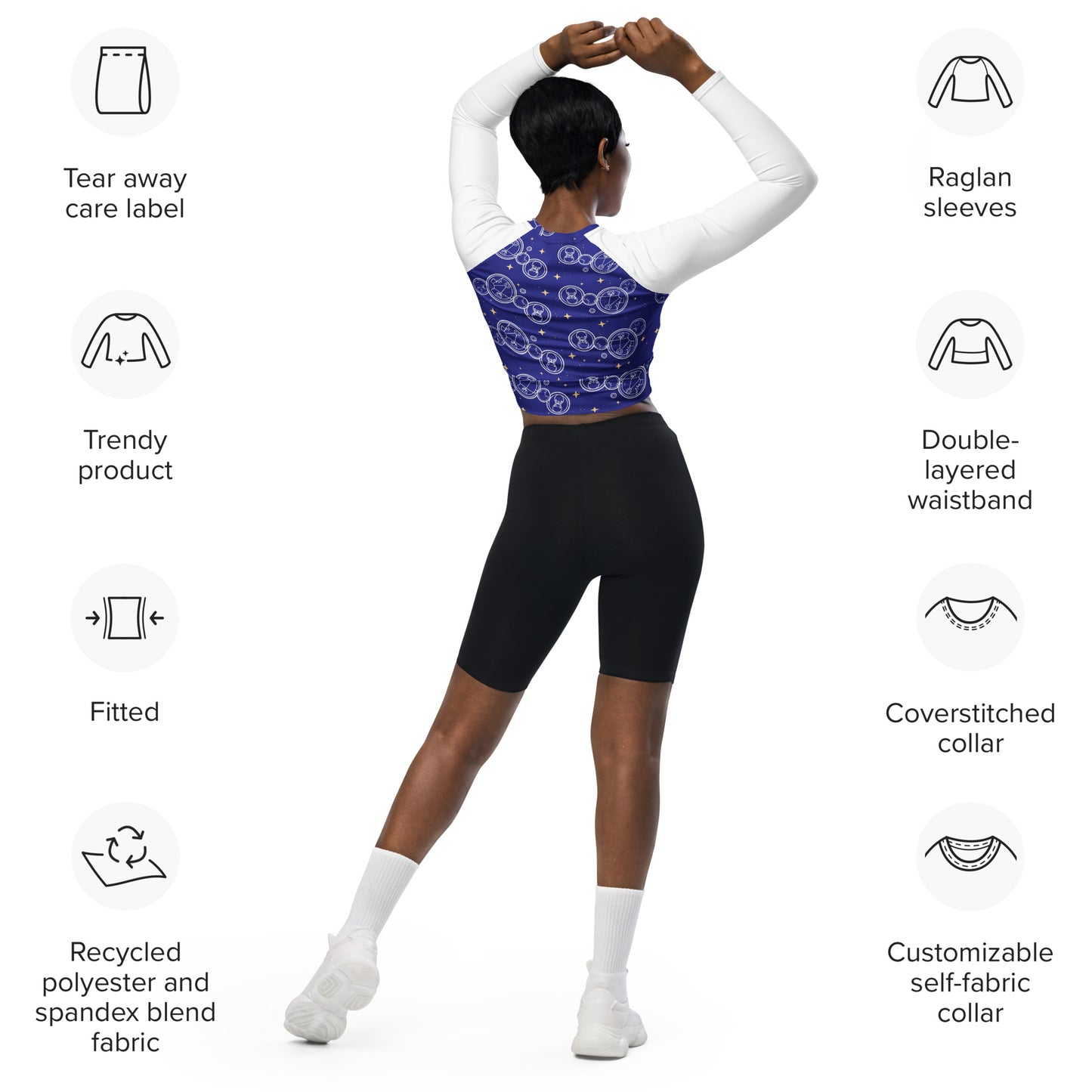 Baby Time Lord Recycled long-sleeve crop top