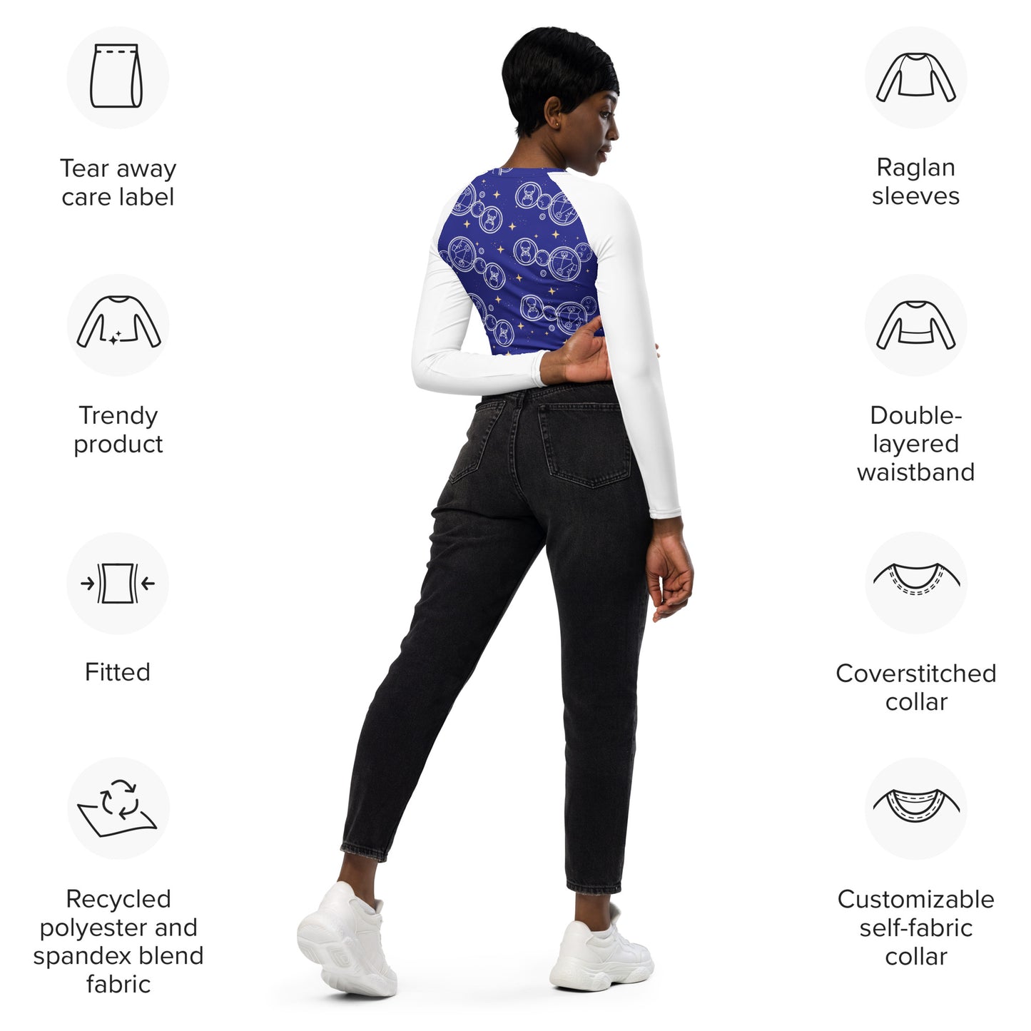 Baby Time Lord Recycled long-sleeve crop top