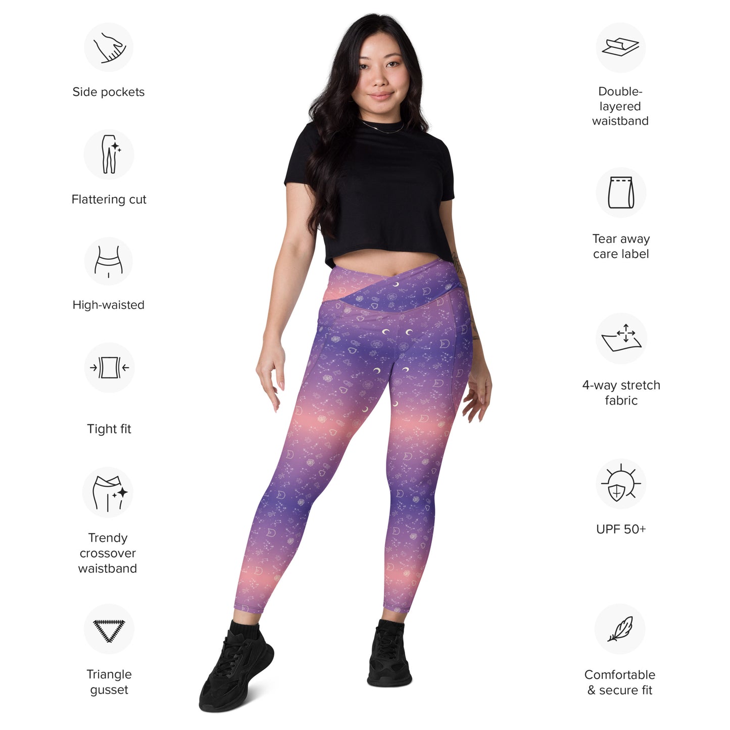 Senshi Skies Crossover leggings with pockets