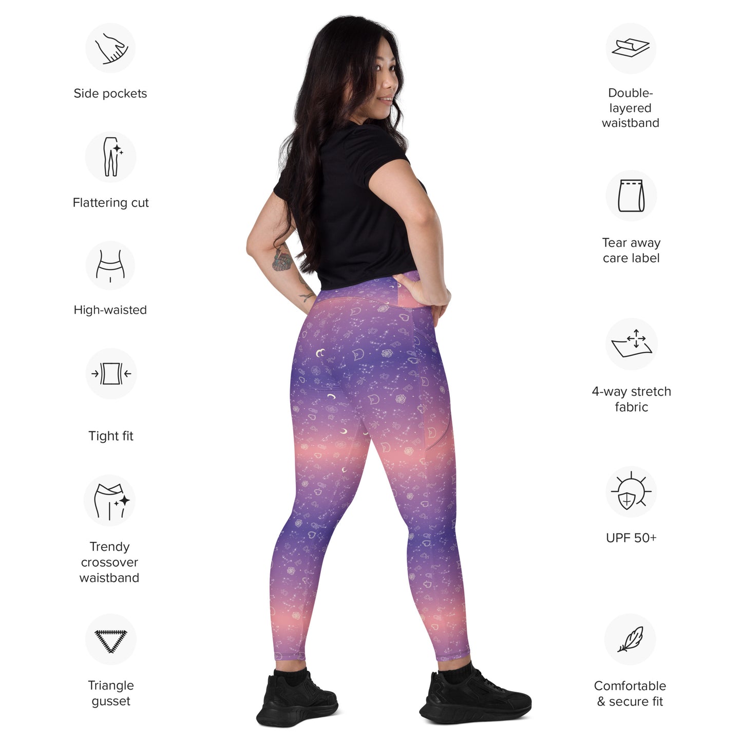 Senshi Skies Crossover leggings with pockets