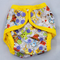newborn cloth diaper cover featuring artwork inspired by final fantasy 