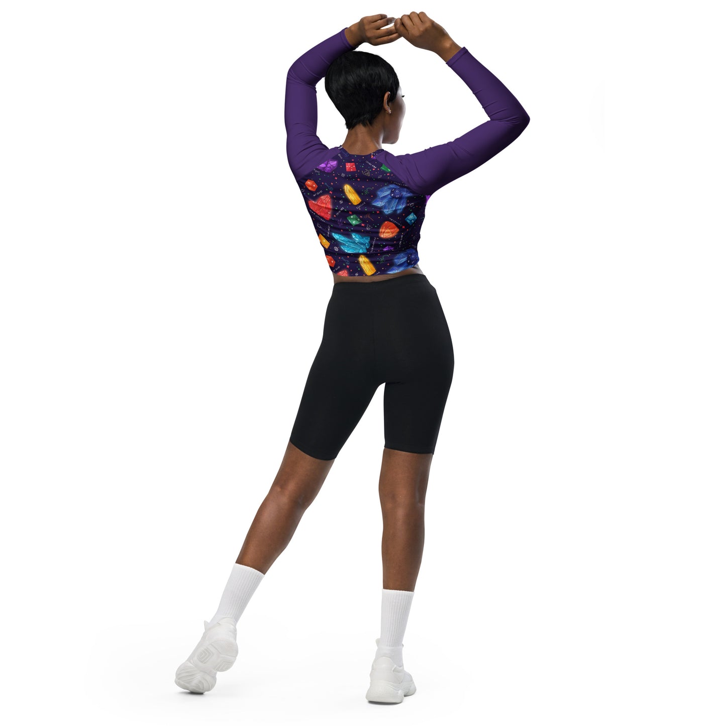 Rock&Roll Recycled long-sleeve crop top