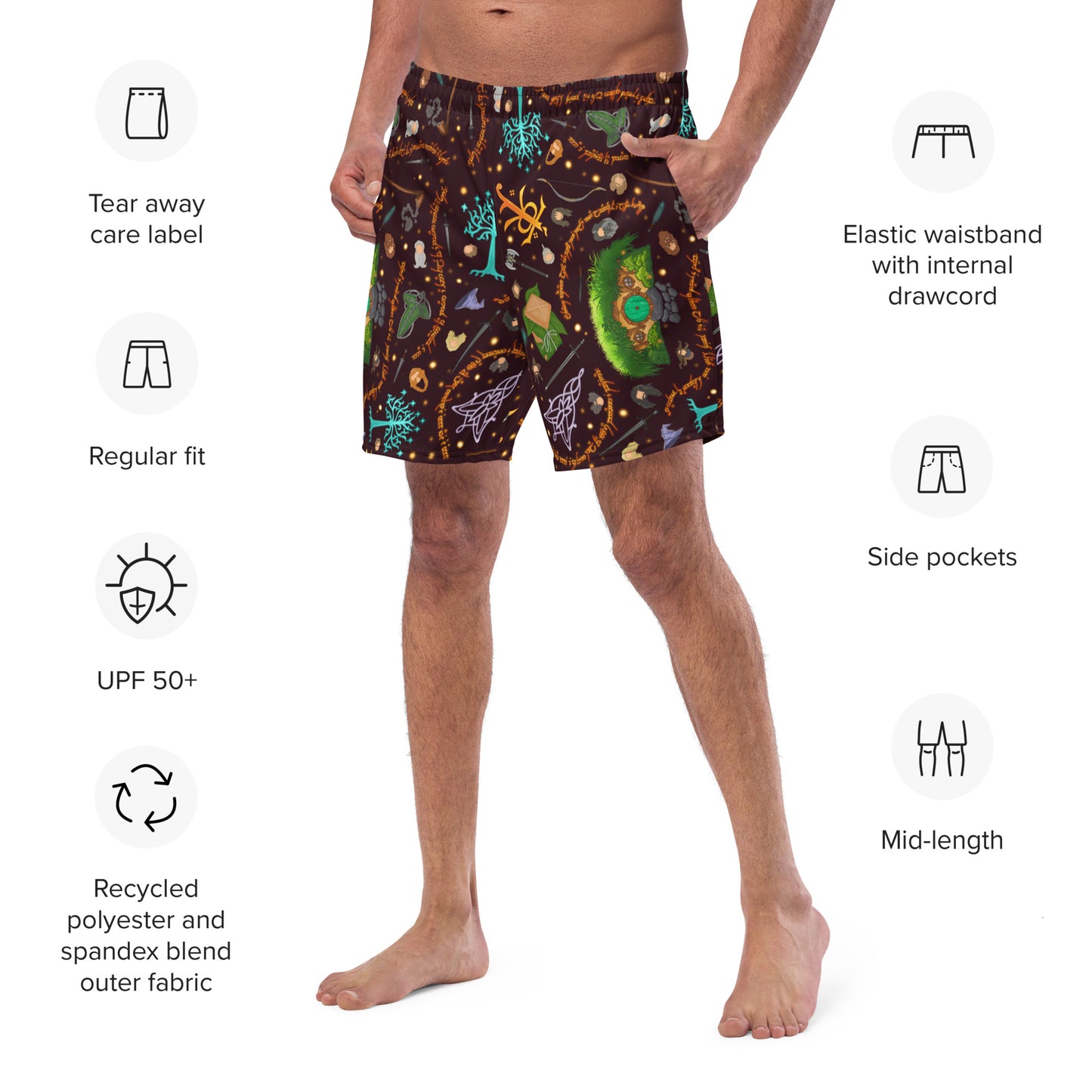 Speak Friend Adult swim trunks